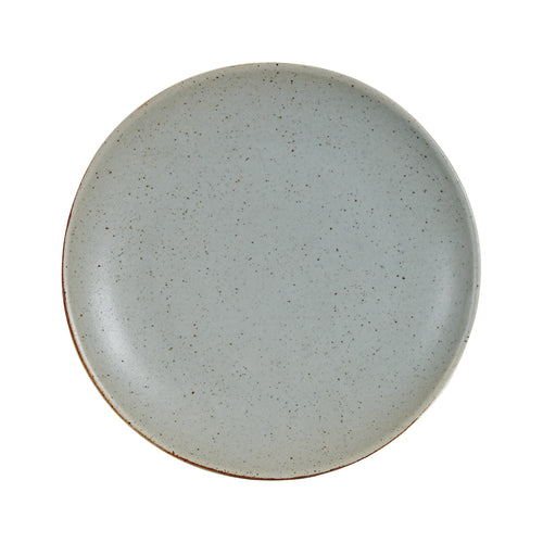 Md Grey Speckled Plate With Dark Rim