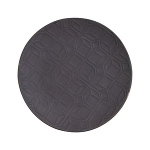 Sm Dark Grey Geometric Textured Plate