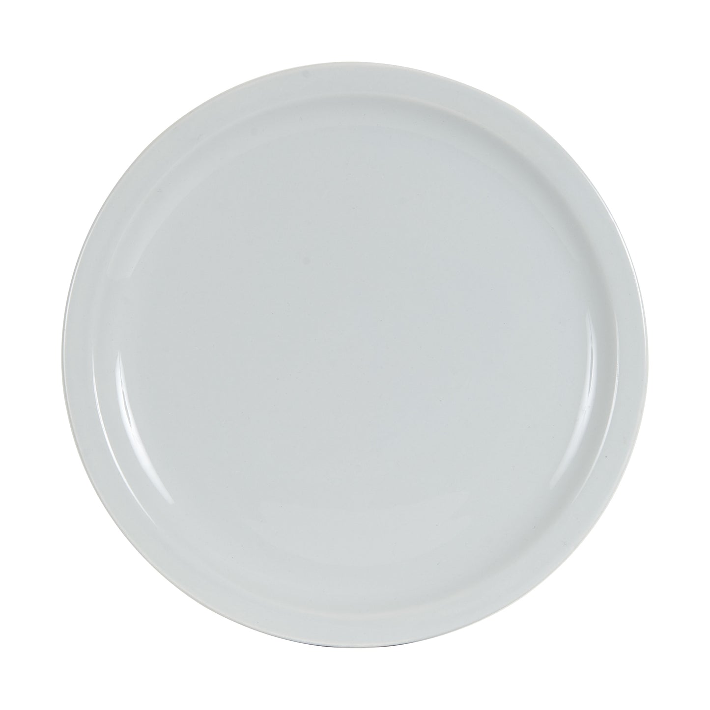 Lg Light Grey Shallow Plate With Rim