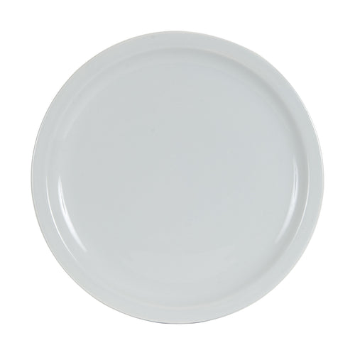 Lg Light Grey Shallow Plate With Rim