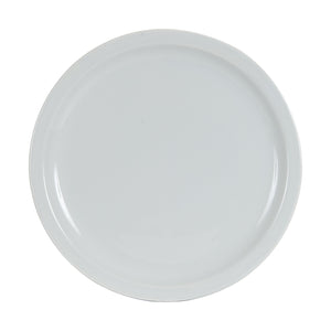 Lg Light Grey Shallow Plate With Rim