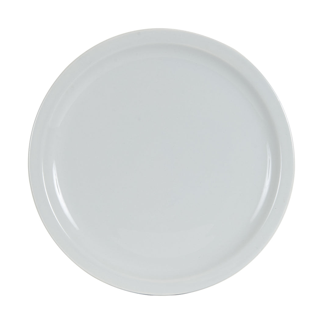 Lg Light Grey Shallow Plate With Rim