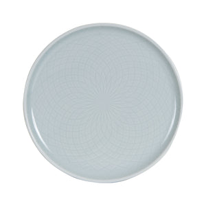 Sm Light Grey Plate With Design