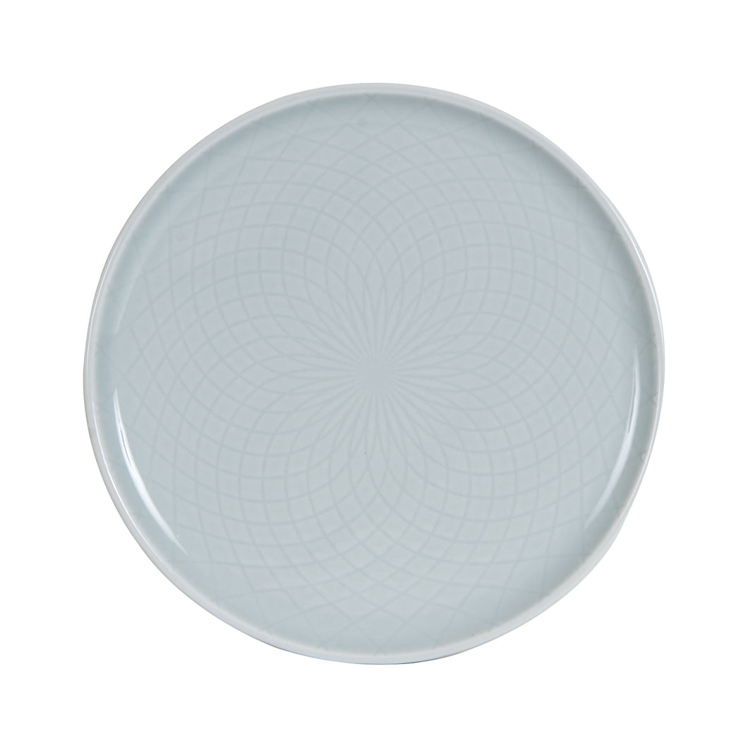 Sm Light Grey Plate With Design