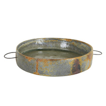 Md Grey Bowl with Metal Handles