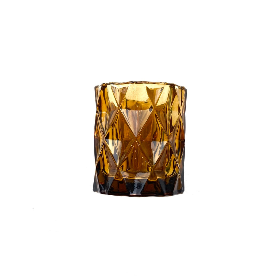 Gold Glass Candle Holder