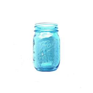 Blue Glass Mason Jar