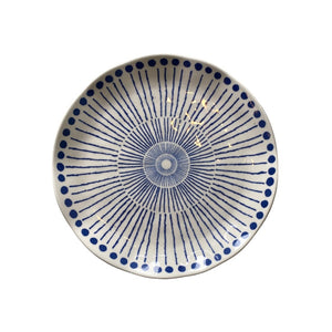 Blue and White Pattern Dinner Plate
