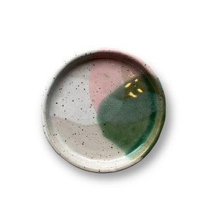 Small Green and Pink Side Plate