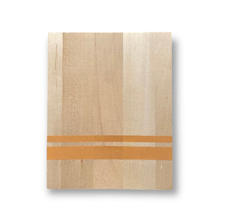 Wood Board with Peach Stripes