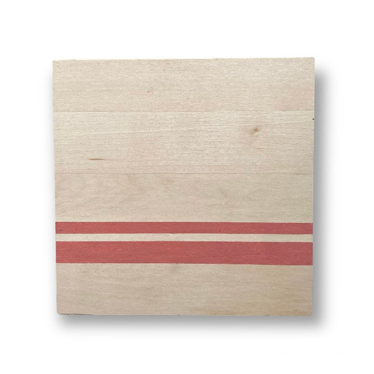 Wood Board with Pink Stripe