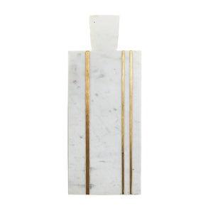 White and Gold Marble Cutting Board