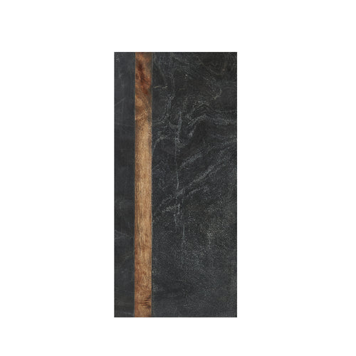 Md Black Marble Board With Wood Strip