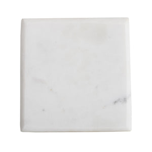 White Square Marble Coaster