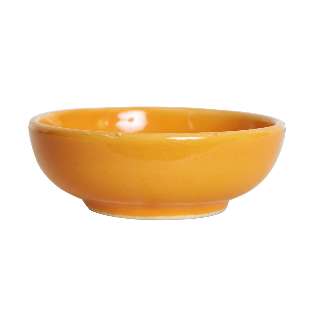 Sm Shallow Light Orange Bowl