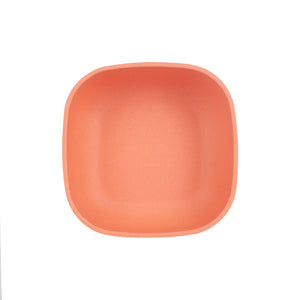 Md Light Orange/Red Square Bowl