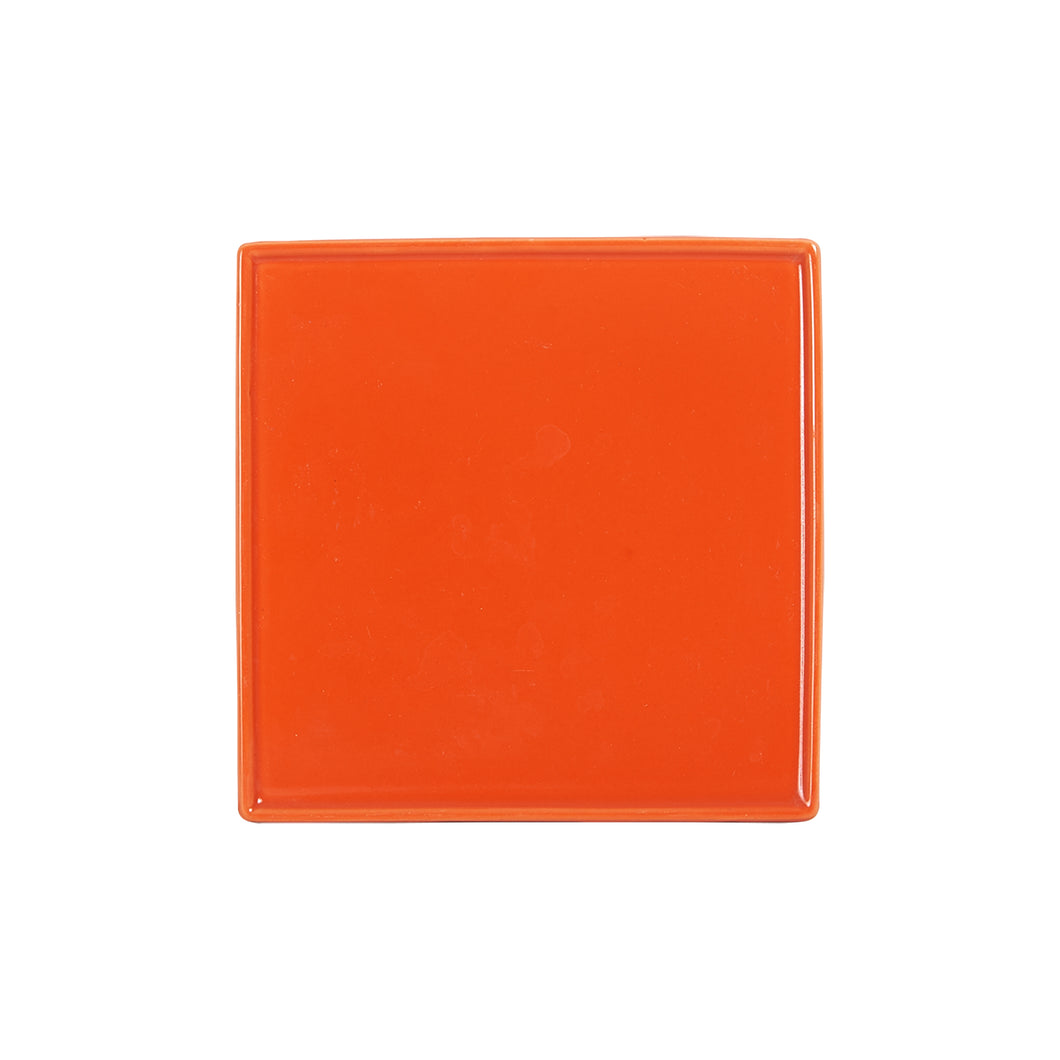 Sm Square Orange Plate