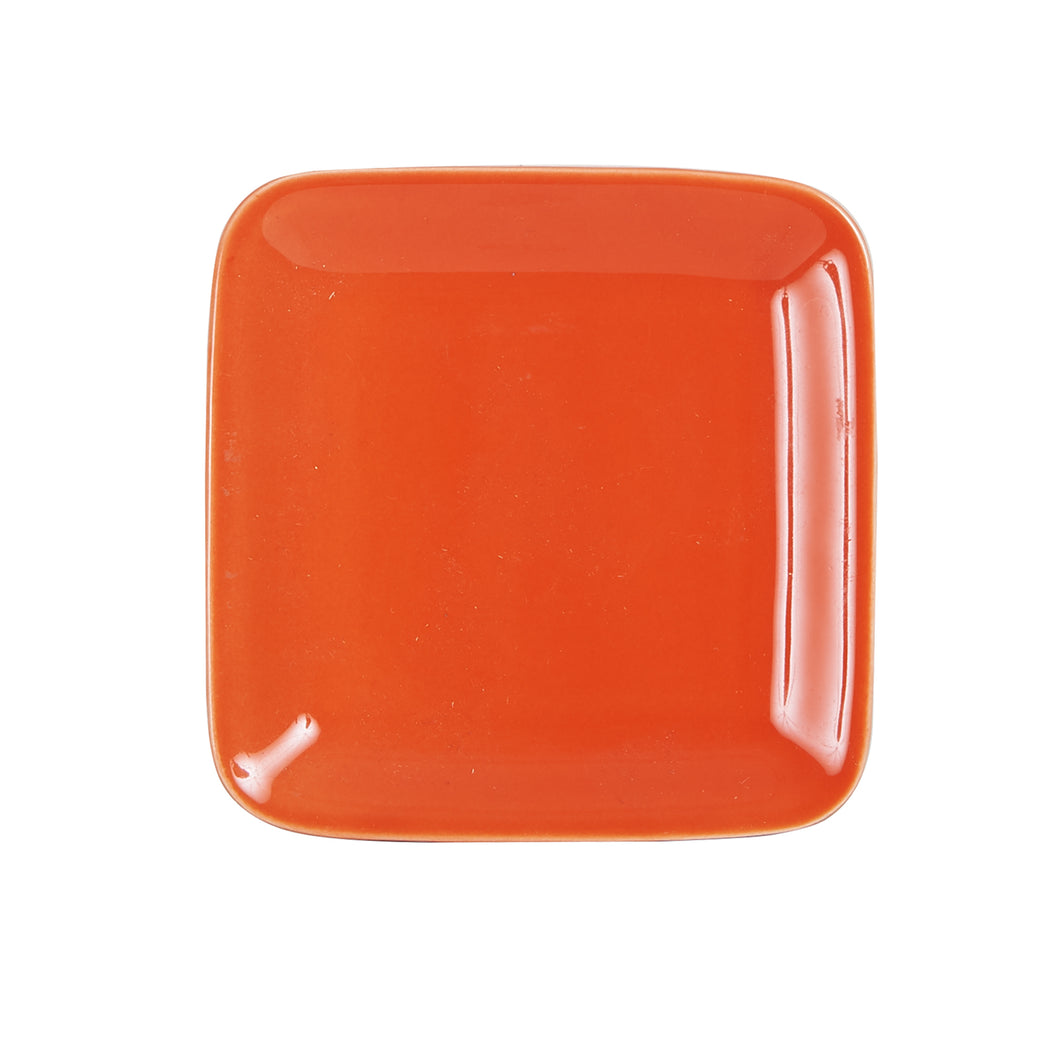 Sm Square Bright Orange Plate