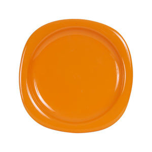 Md Bright Orange Square Plate With Rounded Corners