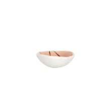 Sm Pink Blush Pinch Bowl With Gold Markings