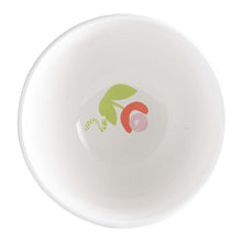 Md White Bowl With Pink Stripes