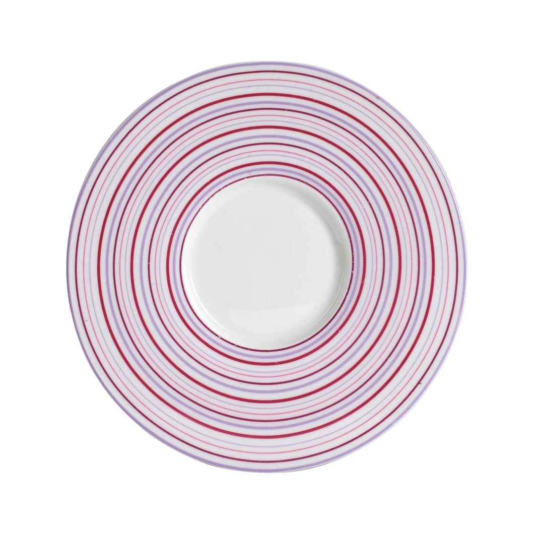 Sm Pink and Purple Stripped Plate