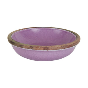 Sm Purple Bowl With Natural Rim