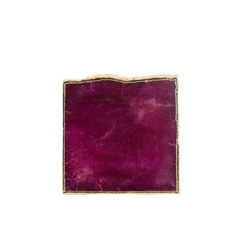 Purple Coaster With Gold Edging