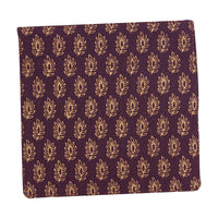 Purple Fabric Coaster w/ Leaf Pattern