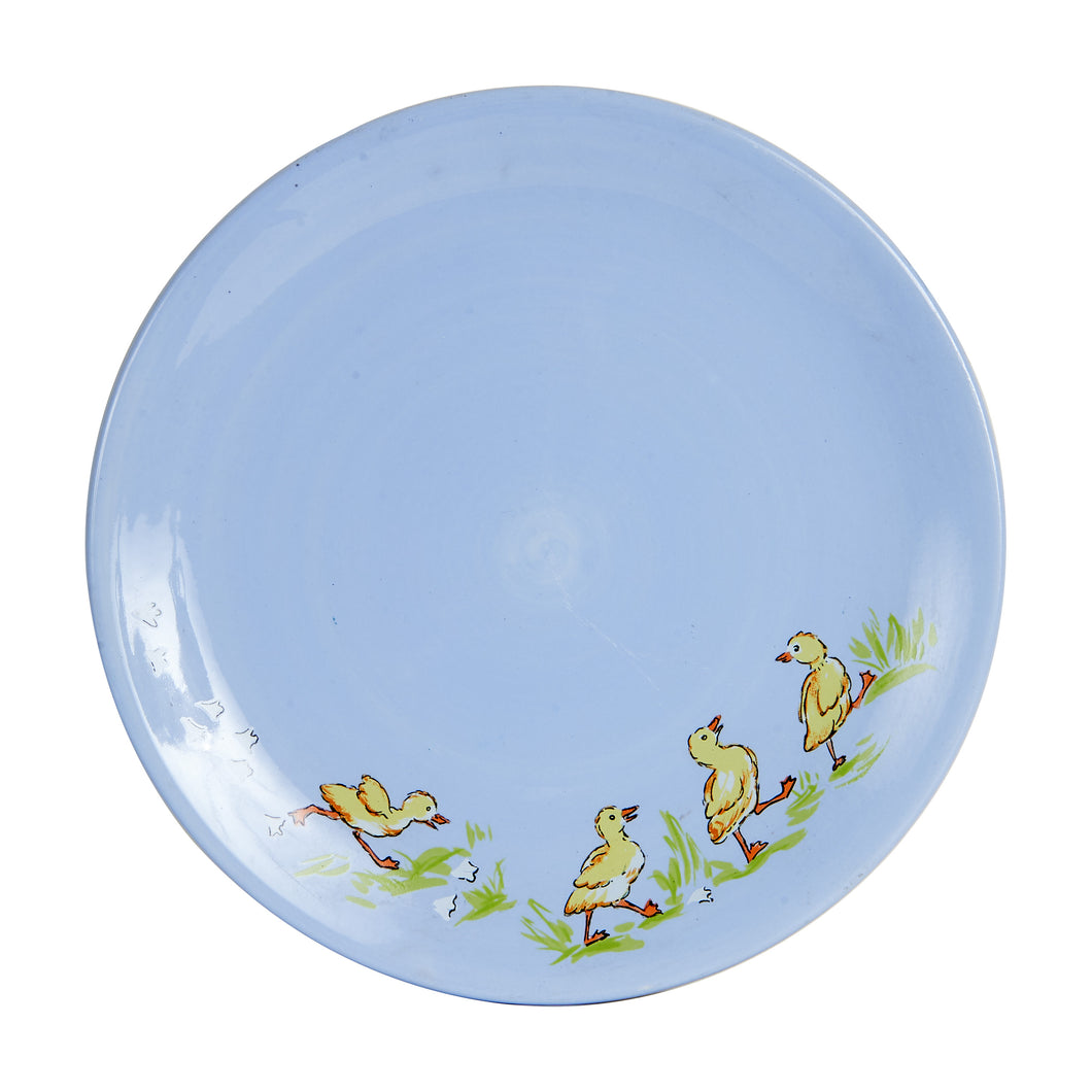 Md Periwinkle Plate With Ducks