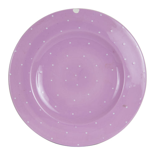 Md Light Purple Polka Dot Plate