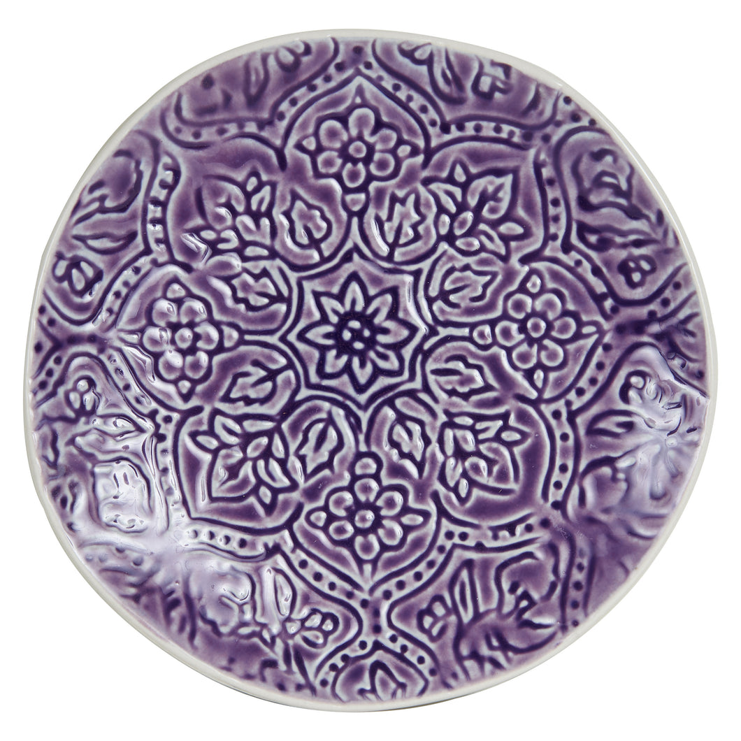 Md Purple Plate With Pattern