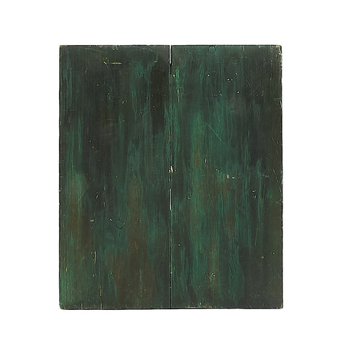 Sm Dark Green Painted Wood