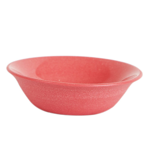 Sm Red Pinch Bowl With Matte Exterior