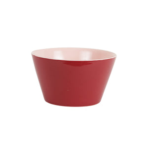 Md Red Bowl With Light Pink Interior