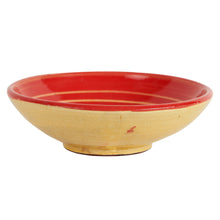 Md Yellow Bowl With Red Interior And Yellow Spiral
