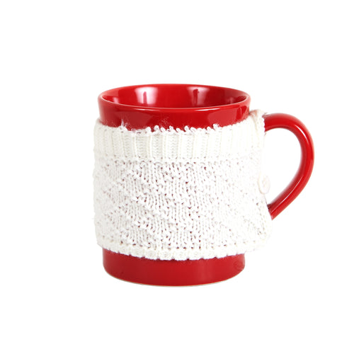 Red Mug With White Coat
