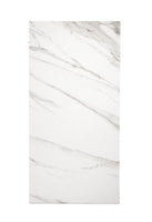 Lg White Marble Tile, Warm Grey Veins