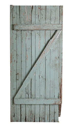 Lg Green Wood Panel Door