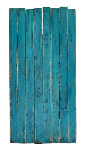 Lg Two-Toned Blue Wood Panel