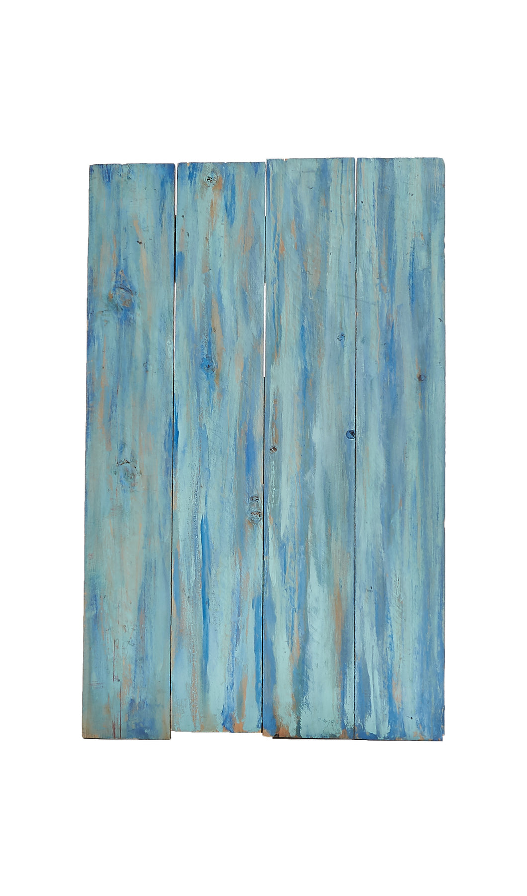 Md Two-Toned Blue Painted Textured Wood