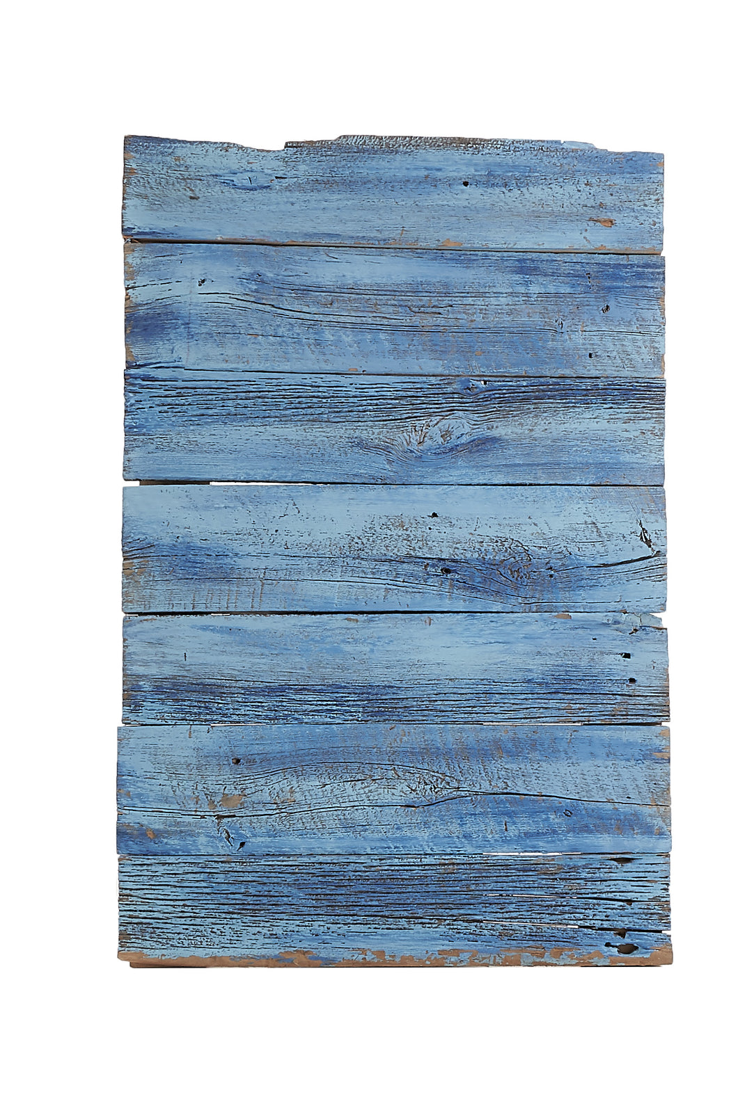 Sm Blue Worn Painted Wood