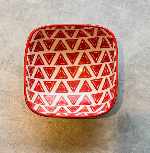 Small Patterned Red Bowl