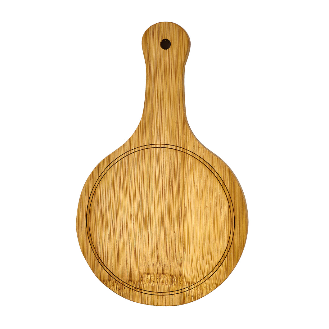 Sm Round Wooden Cutting Board With Handle
