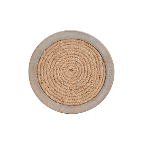 Wood Coaster With Rope Interior