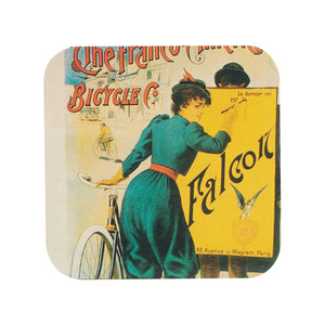 Wood Coaster With French Bicycle Print