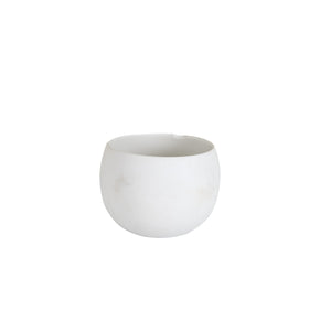 Sm Circular White Bowl/Cup With Matte Finish Outside
