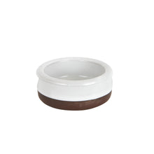 Sm White Bowl With Brown Bottom