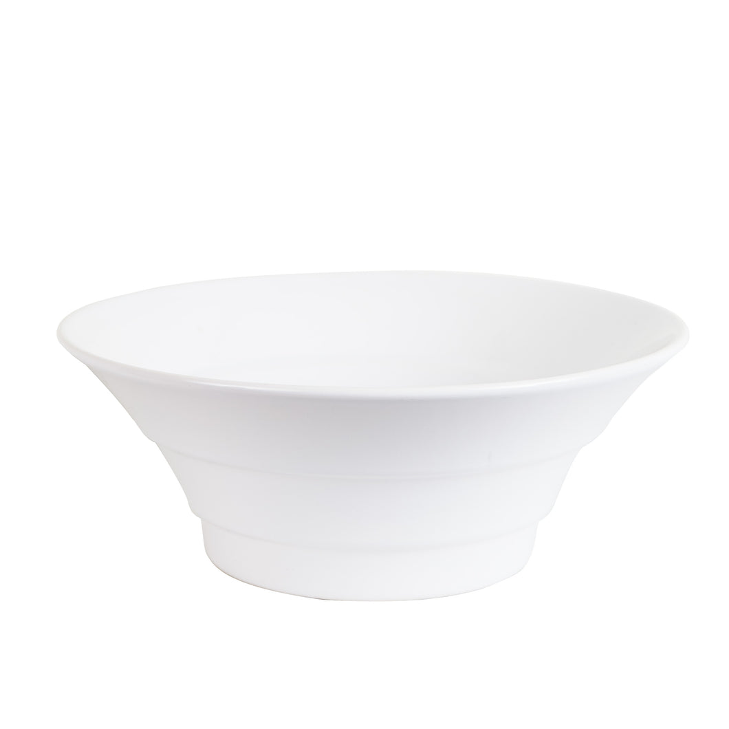 Lg White Tiered Bowl