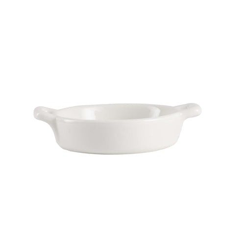 Sm White Shallow Bowl With Handles